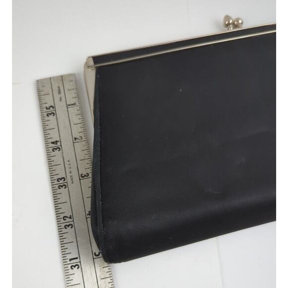 Elegant Black Clutch with Silver Accents - Picture 8 of 10